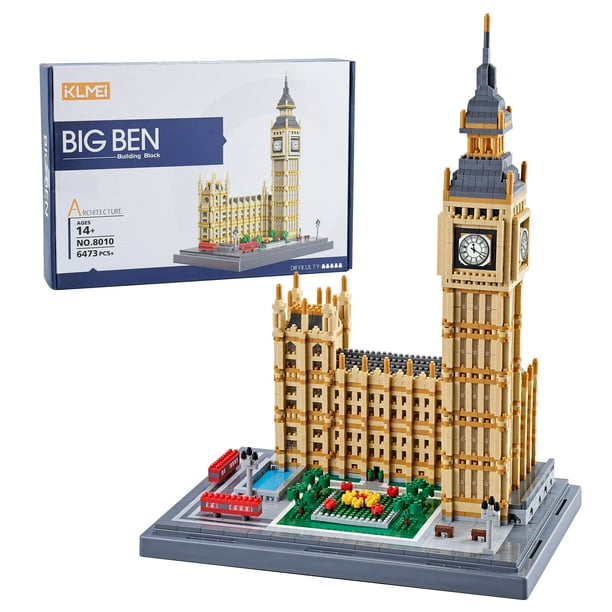 Klmei Real Big Ben Micro Juego de bloques de construcción para adultos 6473 piezas - Modelo arquitectónico de fama mundial, juguetes, regalos para niños mayores de 14 años