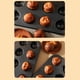 thumbnail image 3 of Molde para pastel de muffins, molde de Cupcake de acero de carbono de color negro para el hogar, 3 of 7