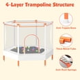 thumbnail image 5 of Mini Trampoline for Kids with Safety Enclosure Net, 55" Toddler Trampoline with No-Gap Safe Design, Segmart Recreational Trampolines for Birthday Gifts, Rebounder Trampoline with Ocean Balls, 5 of 8