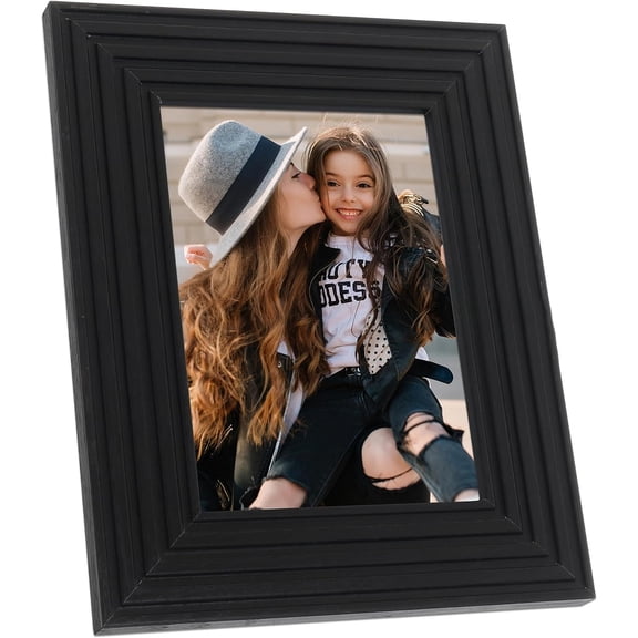 COLUMBUS BLACK 5x7 frame with Grooves - 5x7