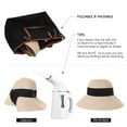 thumbnail image 2 of Comhats Summer Beach Sun Hat for Women Wide Brim Foldable UPF 50+ UV Floppy Packable with Bow Brown Mixed Medium, 2 of 5