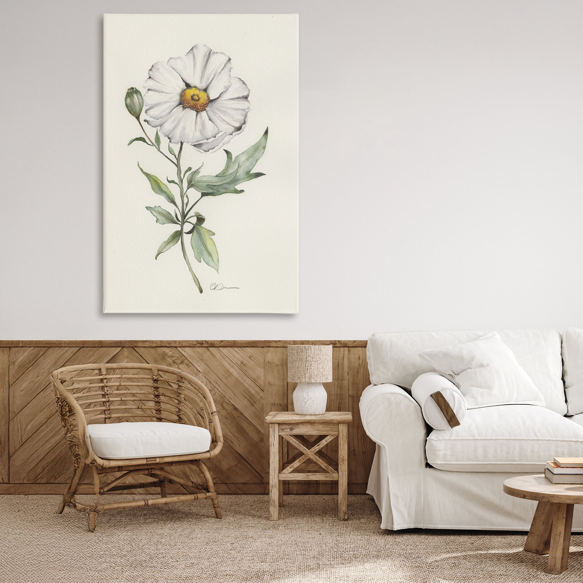 Stupell Industries Natural Wild Blossom Sprig Canvas Wall Art, design by Cady Driver