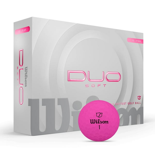 Pelotas de golf WILSON 2025 Duo Soft Pink 12 pelotas