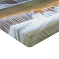thumbnail image 2 of Ambesonne Thailand Fitted Sheet, Waterfall Kanchanaburi, Queen Size, Green Brown Grey, 2 of 3