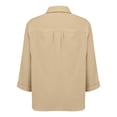 thumbnail image 5 of RMGVDSD Dressy Tops for Women Shirts Casual Short Sleeve Solid Color Blouse Tops For Everyday Wear Comfortable Spring Summer Fall Shirt Classic Casual Shirts, 5 of 8