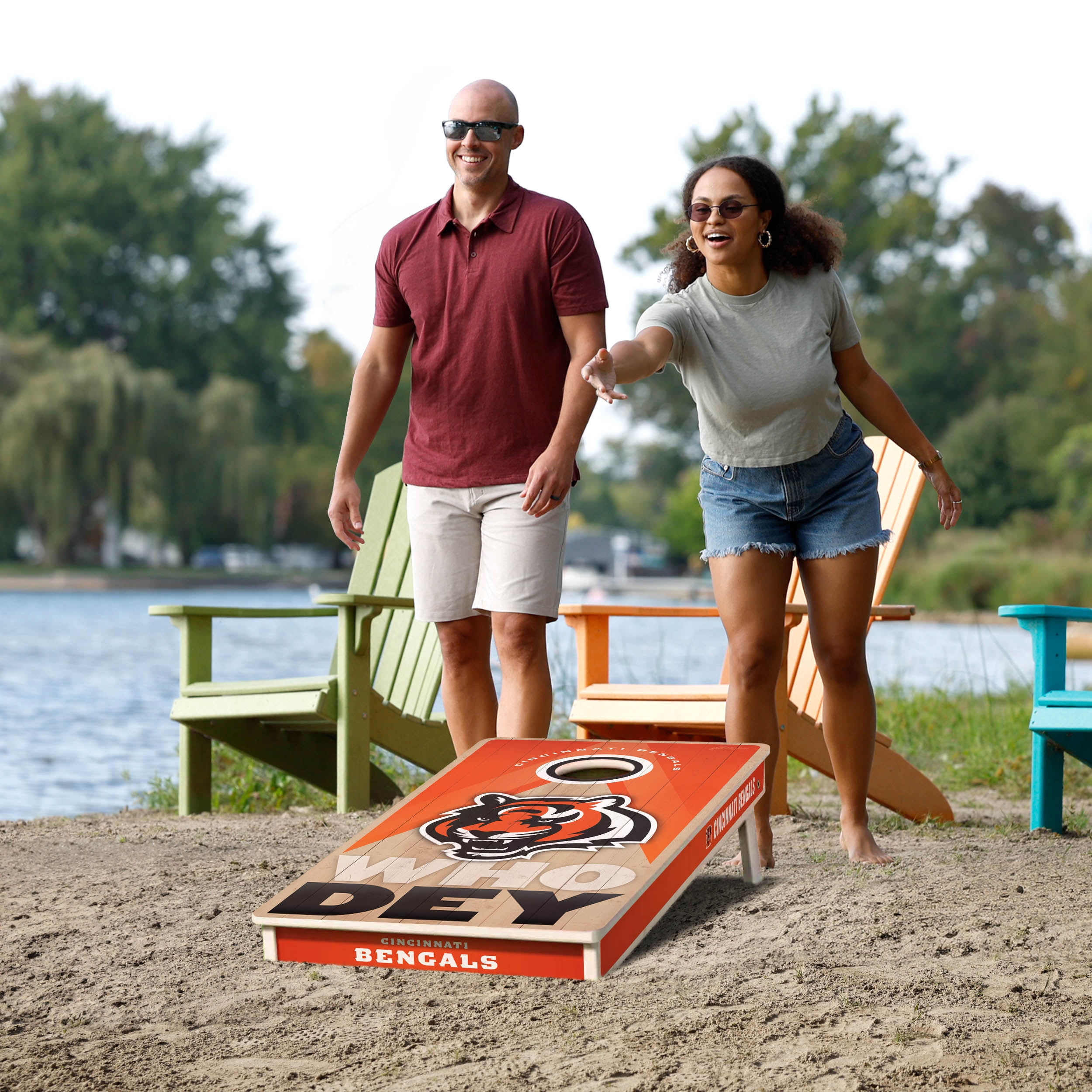 YouTheFan NFL Cincinnati Bengals 2x4 Slogan Series Cornhole