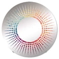 thumbnail image 2 of Designart "Ethereal Spectrum Plumage" Rainbow Starburst Round Wall Mirror - Landscapes Oval Printed Decorative Mirror - Multiple Color Options, 2 of 5