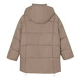 thumbnail image 5 of BangWanChi Womens Fall Jackets Plus Size Long Sleeved Solid Color Hooded Jacket, 5 of 5