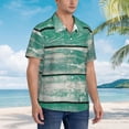thumbnail image 5 of Daiia Old Green Wooden Hawaiian Shirt for Men Gentle Cotton Regular Short Sleeve Casual-Large, 5 of 9