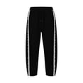 thumbnail image 5 of Mifsaly Lounge Pants Women with Pockets Baggy Wide Leg Barrel Sweatpants Lace Side Stripe Drawstring Elastic Waist Lounge Casual Athletic Joggers Black,XL, 5 of 9