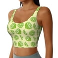 thumbnail image 2 of Gukieu Various Lemons Print Women's Sports Vest, Low-neck U-shaped Removable Pad Sports Bra for Yoga, Exercise, Dance-, 2 of 8
