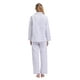 thumbnail image 3 of GLOBAL Conjunto de Pijamas de Franela para Mujer, Pijamas 100% Algodón para Mujer, Ropa de Estar por Casa, Manga Larga, Botón, Cordón en la Cintura, Ropa de Dormir Cálida, Flor Púrpura M, 3 of 7