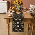 thumbnail image 2 of Brown Bee Table Runner 90 Inches, Vintage Moon Star Mushroom Floral Plants Bed Runner Dresser Scarves Tabletop for Indoor Outdoor Parties/Ceremony/Banquet, 13" x 90", 2 of 9