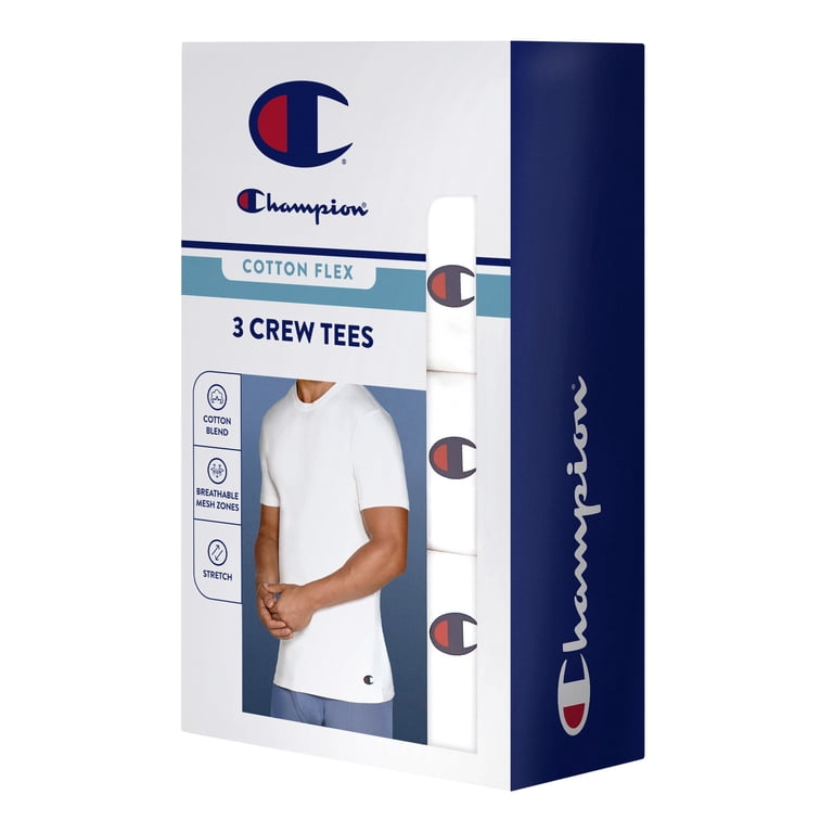 Champion Men's Crew Tee 3-Pack Cotton Flex photo 4