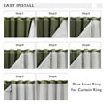 thumbnail image 4 of DriftAway 100% Blackout Curtain Liners for Bedroom Living Room Full Light Blocking Thermal Insulated Blackout Liner with 18 Pcs Rings 2 Panels Set for 54 Inch Long Curtains Each 50"W x 50"L Off White, 4 of 8