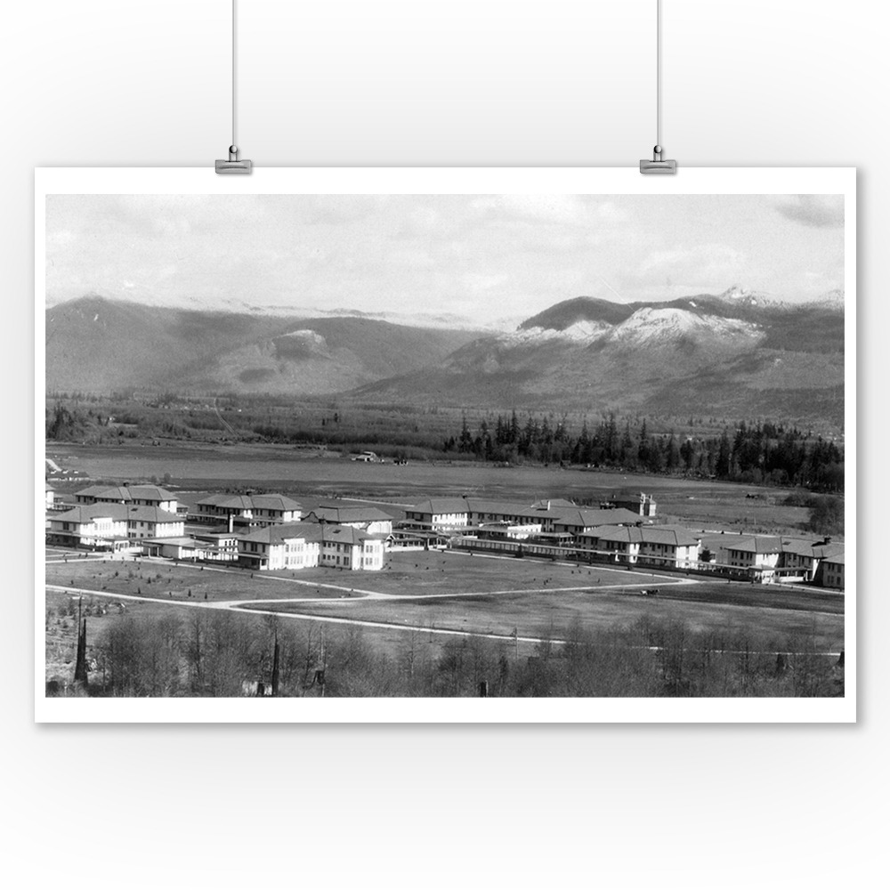 SedroWoolley, Washington Aerial View of the Town (9x12 Art Print, Wall Decor Travel Poster