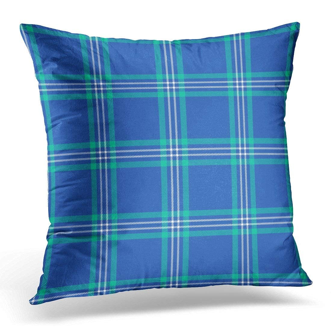EREHome Blue Gingham Tartan Plaid Pattern Colorful Booking Pillow Case Pillow Cover 20x20 inch Walmart