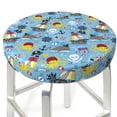 thumbnail image 3 of Gukieu Pirate Marine Animals Print Round Chair Cover, Dust-proof and Non-slip Bar Chair Protective Cover, Suitable for Bars, Restaurants, Offices-12 inch, 3 of 7