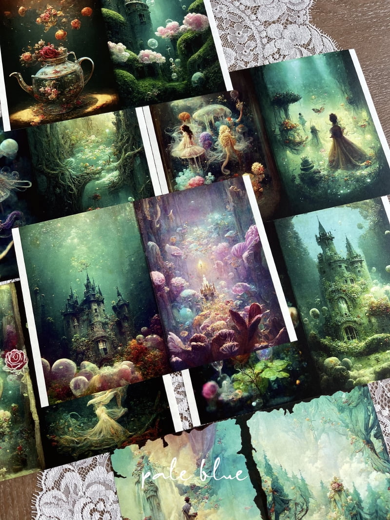 22 Sheets Dreamland Kingdom Scrapbook Paper - A5 Size DIY Junk Journal Material for Creative Crafting