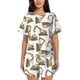 thumbnail image 1 of Fotbe Funny Excavator Conjunto de Pijama Estampado para Mujer, 2 Piezas, Ropa de Dormir con Camiseta de Manga Corta y Shorts Suaves-3X-Large, 1 of 6