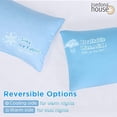 thumbnail image 5 of Cooling Touch Blanket with 2 Pillow Cases for Hot Sleepers and Night Sweats, Cooling Fiber, Breathable Bamboo Viscose Backing, 3 Pieces Lightweight Bedding (Blue Color, 90x90 inches), 5 of 9