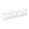 thumbnail image 5 of Prepac Hanging Entryway Wall Shelf, 60" Wide, 5 of 10