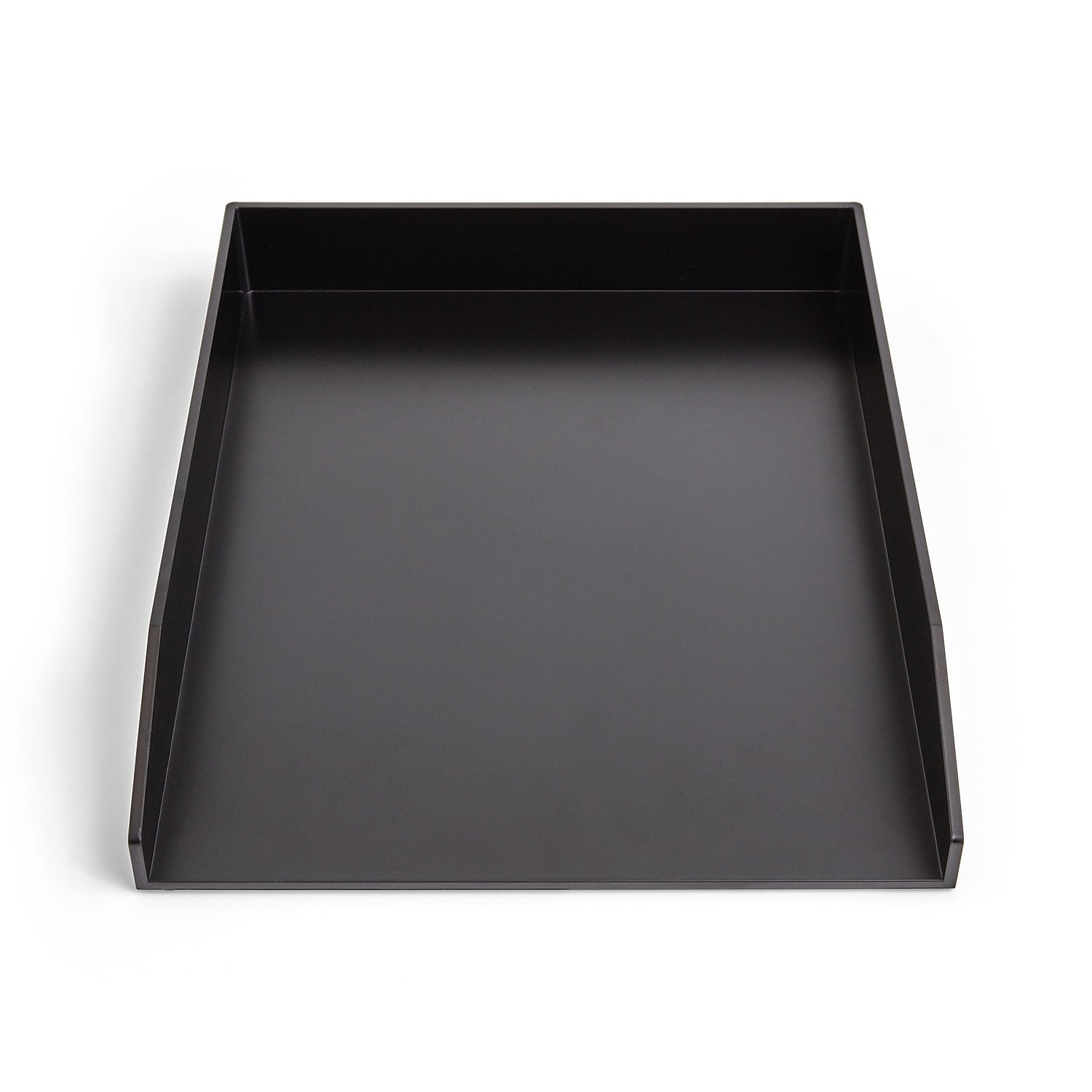 MyOfficeInnovations Front Load Stackable Plastic Letter Tray Blk 24380389