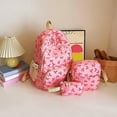 thumbnail image 2 of 3pcs Coquette Bow Backpack - Cute Kawaii Preppy Backpack for Teen Girls with Lunchbox Pencil Pouch Side Pocket Aesthetic Daypack Matching Backpacks Set Women Girls Backpacks (Hot Pink), 2 of 9