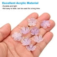 thumbnail image 3 of Uxcell 100 Pcs Gold-Plated Acrylic Cherry Blossom Flower Beads, Purple Gradient, 3 of 7