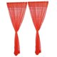 thumbnail image 1 of Inteprter Cortina de cocina de 2 paneles, puerta transparente, ventana, gasa, café, 200 x 270 cm Decoración del hogar Rojo 100 x 270 cm 2 piezas, 1 of 1