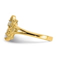 thumbnail image 5 of Primal Gold 10 Karat Yellow Gold and White Rhodium-plated Cubic Zirconia Angel with Hearts Ring, 5 of 6