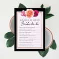 thumbnail image 6 of Inkdotpot 50-PackFloralHow Well Do You Know The Bride Bridal Shower Bachelorette PartyGameWho Know The Bride Best ActivityCards, 6 of 7