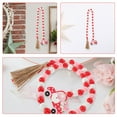 thumbnail image 3 of WASHWEPE Beads Garland Valentine's Day Wood 2Pcs Rustic, 3 of 8