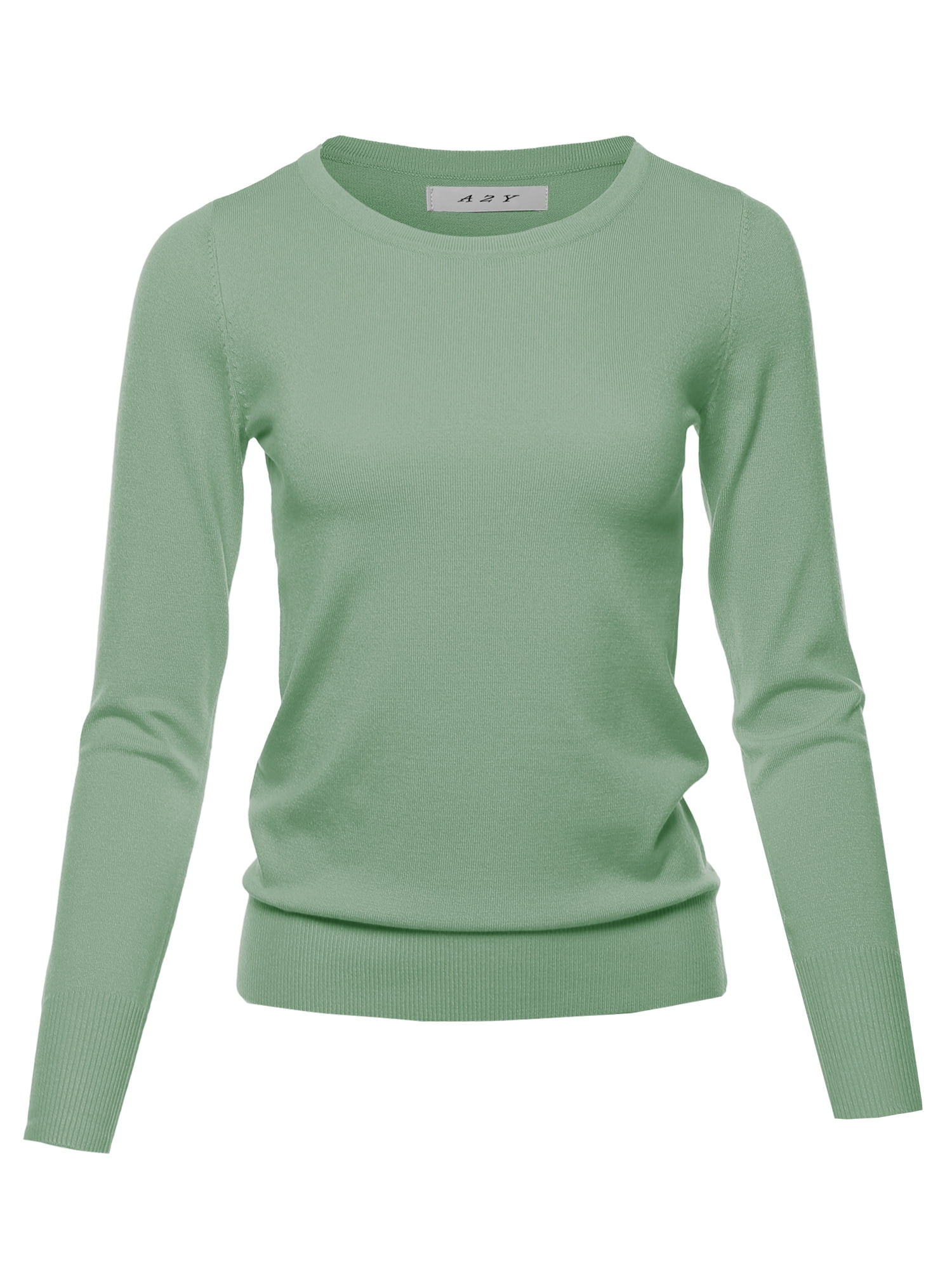 Fashion Crew Neck Long Sleeve Plain Loose Regular Sweater