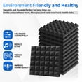 thumbnail image 3 of TIANLAIMEI 12"x12"x2" Pyramid Acoustic Foam Sound Proof Wall Panels Studio Acoustic Treatment Sound Absorbing, 3 of 10