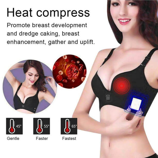 Electric Breast Massage Bra Infrared Heating Vibration Breast Massager  Breast Chest Enlargement Stimulator Enhancer
