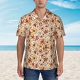 thumbnail image 4 of Lsque Wildflowers Vintage pattern Hawaiian Shirt for Men, Unisex Summer Beach Casual Short Sleeve Button Down Shirts-3X-Large, 4 of 9