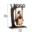 thumbnail image 4 of HaiSphere Wood Swing Jesus Statue - Religious Tabletop Figurine with Tree Stand and Inspirational Verse, Desk Accent Sculpture for Office Shelf Home,Multicolor, 4 of 7