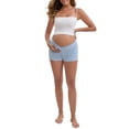 thumbnail image 2 of INSPIRE CHIC Women's Ice Silk Anti-Chafing Maternity Knickers High Rise Tummy Support Lightweight No Trace Panties M Blue, 2 of 5