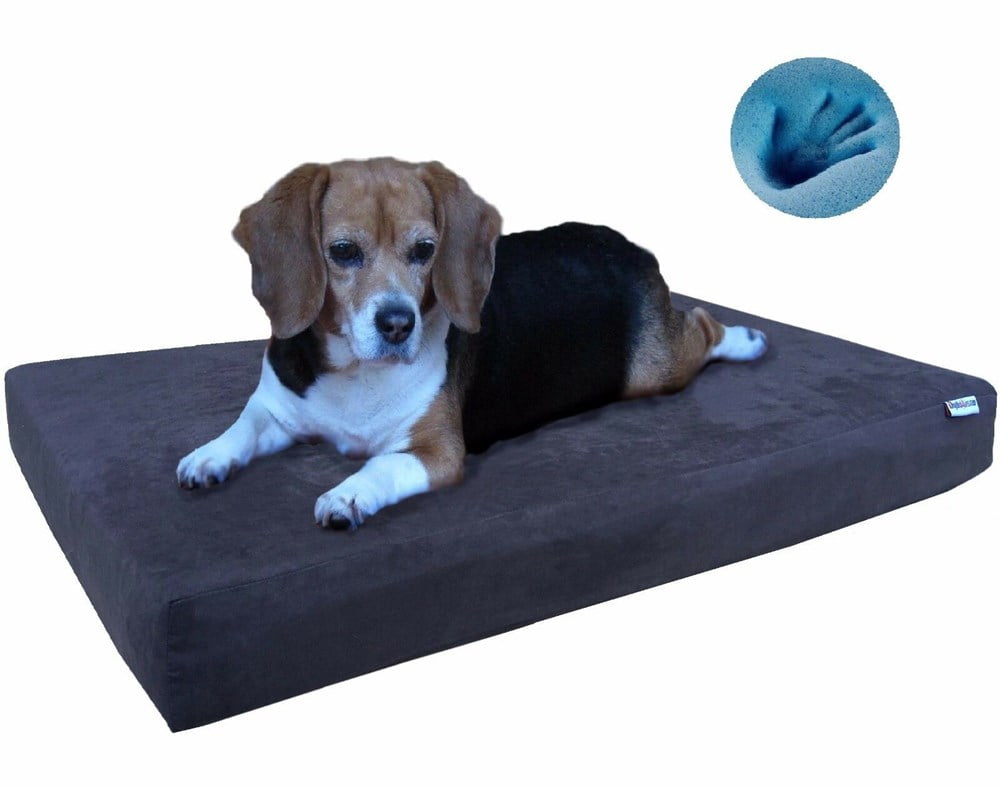 Dogbed4less Memory Foam Pet Bed for Small Medium Large XL Dog & Waterproof Case