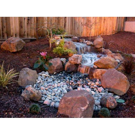 HALF OFF PONDS Savio Pond Free 3300 Waterfall Kit, with 10 ft by 25 ft PVC Liner and 3,300 GPH Manta Series Submersible Pump - PVCPSS0