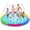 Colorful - 97", variant on Extra Large Non-Slip 0.58mm Thick Splash Mat Dogs, Foldable Backyard Water Play Pad for Family Summer Outdoor Fun
