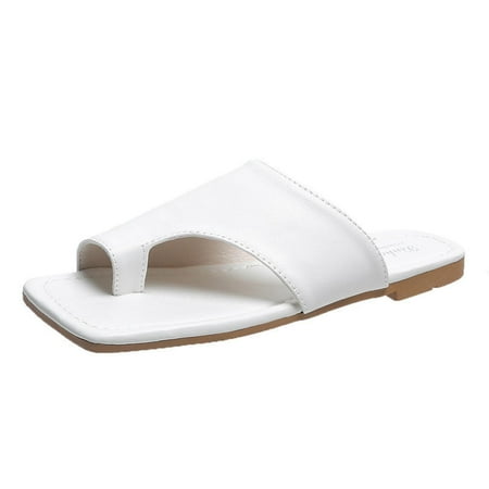 

Kukoosong Flip Flops for Women Beach Sandals Summer Non-Slip Causal Slippers Flip Flops Flat Sandals for Women White 39