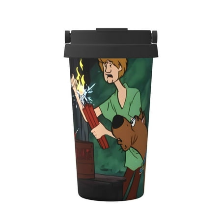 

Kuqiui Scooby-Doo Print Coffee Mug 17oz - Insulated Coffee Travel Mug Spill Proof with Leakproof Lid Vacuum Stainless Steel Thermos Coffee Tumblers to Go for Men and Women