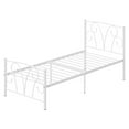 thumbnail image 5 of Yoneston 14" Twin Metal Platform Bed Frame with Creative Headboard,White, 5 of 10