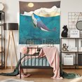 thumbnail image 2 of Tapestry Marine Life Whale Sun Wall, 150 x 100 cm, microtela, 2 of 3
