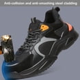 thumbnail image 6 of Work Shoes Men's Safety Shoes Lightweight Steel Toe Cap Shoes Anti-Slip Anti-Smashing 5.5-10.5, 6 of 7