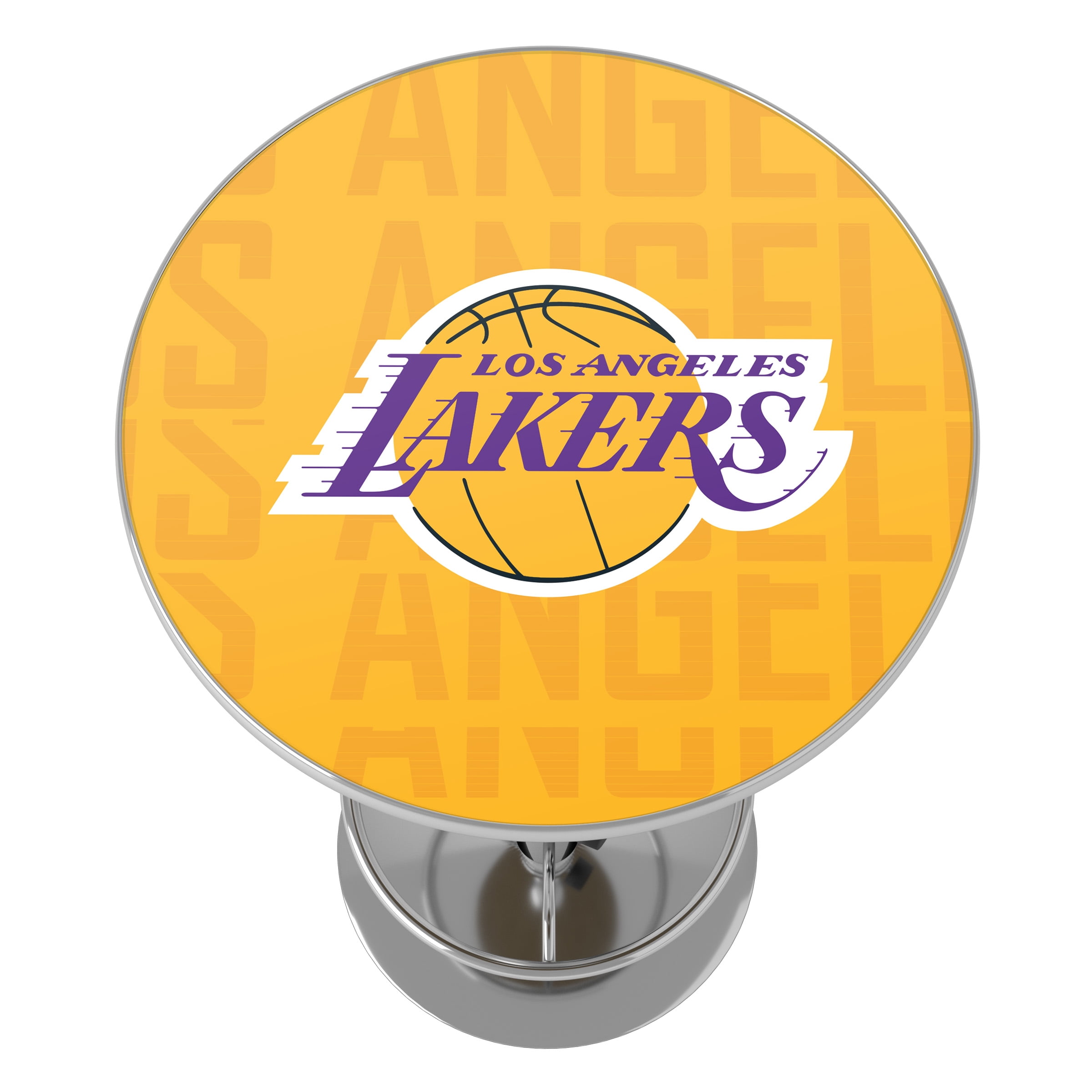 Los Angeles Lakers City Bar Table with Adjustable Footrest and Acrylic Top