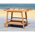 thumbnail image 3 of Safavieh Renzo 2 Tier Outdoor Farmhouse Wooden Bar Cart, 3 of 10