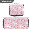 thumbnail image 3 of Coolnut 2 Pieces Cute Unicorns Pink Kitchen Rugs and Mats Set Absorbent Soft Kitchen Mats for Floor Non-Slip Kitchen Mat Doormat Set, 19.7"x47.2"+19.7"x27.6" Home Decor Gifts, 3 of 7